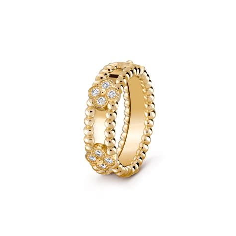 van cleef and arpels clover replica ring|van cleef perlee clover ring.